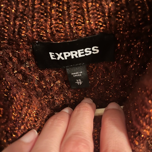 Express Copper Flecks Bell Sleeve Sweater - Picture 8 of 8